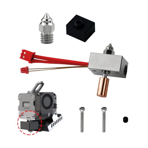 Sprite Extruder Upgrade Heater Block Kit with 0.4mm Nozzle,High Temperature Pro 300℃ Titanium Heatbreak Plated Copper Nozzle for Creality Ender 3 S1/Ender3 S1 Pro/CR10 Smart Pro - style: Sprite Extruder Heater Block Kit E