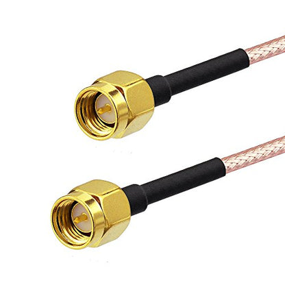 BINGFU SMA Male to SMA Male RG316 Coaxial Jumper Cable 1m 3 feet for LNA Low Noise RTL SDR Dongle ADS-B Receiver VNA Vector Network Analyzer Antenna SWR Meter Spectrum Analyzer