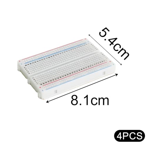 Breadboard Kit 5-Pack, 830 + 4×400 Tie Points Solderless Prototype Boards, 2.54mm Pitch Color-Coded Power Rails Self-Adhesive for Arduino Raspberry Pi Electronics Projects - size: 830+4×400 Breadboard Kit