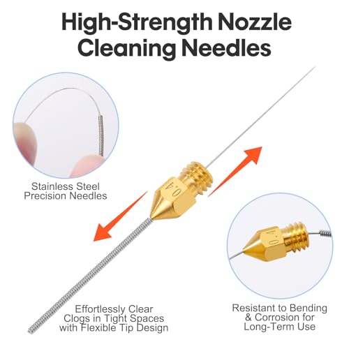 40Pcs 3D Printer Nozzle Cleaning Kit, Nozzle Cleaner 3D Printer
