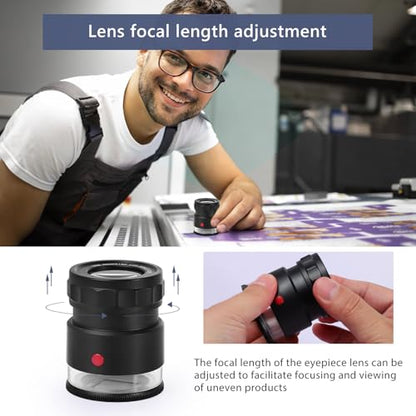 30X Loupe Magnifier Eye Loops Magnifying Glass Jewelry Coin Supplies - style: Rechargeable