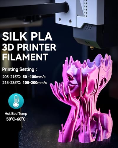SUNLU 250g Filament Bundle 1.75mm, Multicolor 3D Printer Filament - color: Silk Spool-black+white+light Gold+silver+brass+red Copper+blue+green