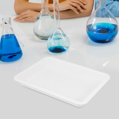 ULTECHNOVO 3Pcs Lab Tray Chemical Resistant Leak Proof 9.6x7.2x3.1in - color: Whitex3pcs, size: 9.7" x 9.7" x 3.2"