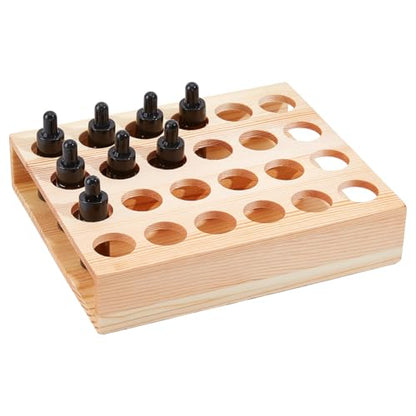 UNICRAFTALE 24-Hole 30mm Wooden Wooden Perfume Holder
