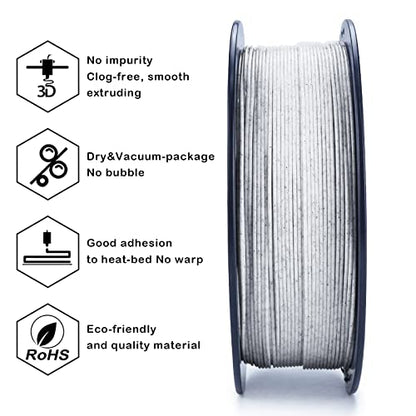 ZIRO PLA Marble Filament 1.75mm, Nature Rock-Like Material, 1kg Marble - color: Marble