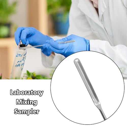 7" Double Ended Lab Micro Spatula Scoop - Half Rounded Flat End Spoon Laboratory Mixing Sampler for Measuring, Applying, 3 PCS