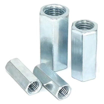 M8-1.25 x 28mm Long Rod Metric Hex Coupling Galvanized Carbon Steel Hex Threaded Rod Coupler for Furniture, Electronic, Industrial 20 Pcs - size: M8-1.25x28mm（20 Pcs）