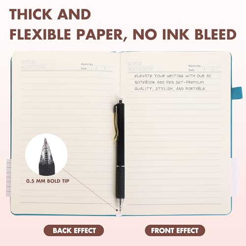 Aodaer 30 Set Lined Notebook Journals with Pens A5 Notebooks 100 GSM College Ruled Hardcover Notebook PU Leather Notepad with Pen Holder for Office School, 5.7 x 8.3 Inches, Deep Multicolor - color: Deep Multicolor