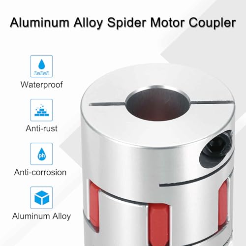 MECCANIXITY Aluminum Shaft Coupling 9mm to 16mm Flexible Spider Coupling L50mm x D40mm Coupler Jaw Spider Shaft Joint Connector for 3D Printers DIY Encoder CNC Router Milling Machine - size: D40mm Fit 9mm to 16mm