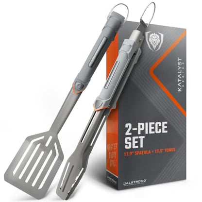 Dalstrong BBQ Spatula & Locking Tongs Set - 18" Spatula & 16" Tongs - size: 2pc Spatula Tongs