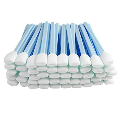 Foam Printer Cleaning Swabs Sticks - BIHYM Square Lint-Free Foam Tip Swab for Camera, Inkjet Printer, Painting, Optics Lens Equipment (100PCS) - size: 100PCS