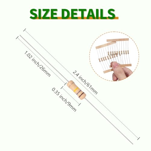 100Values 1000PCS 1/2W Resistor Kit Carbon Film Resistors Assortment 1 Ohm to 5.6M Ohm 1/2Watt 5% Resistencia Eléctrica Assorted Set