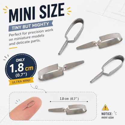 metal Stainless steel mini clamps for miniature projects model work miniature tools small crafts