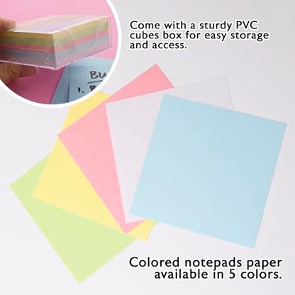 BAZIC Products Color Paper Cube with Tray, 300 Sheets, 2.95 in - size: 1-Pack