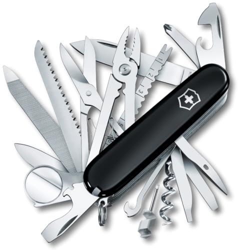 Victorinox Swiss Army Swiss Champ Pocket Knife (Black), 91mm - color: Black, style: SwissChamp