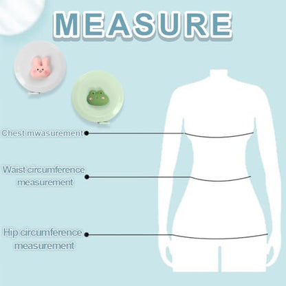 ELANE Tape Measure Package Includes 9 Cartoon Cute Mini Tape Measures for Body, Sewing, Cutting, Weight Loss Measurement(Colorful-Animal) - color: Colorful-animal