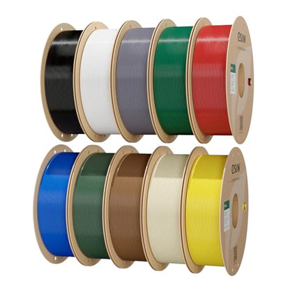 eSUN PLA+ Filament 1.75mm 1KG*10 Bundle Set, 3D Printer Filament - color: 10kg-basic 10 Colors