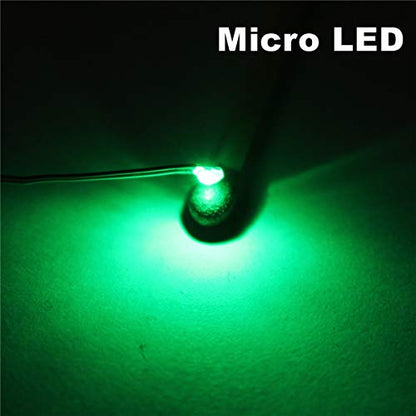 25pcs Pre-soldered Micro Litz Wired Leads Green SMD LED 0603 + Multi-Resistor - color: (5)Green, size: 25pcs