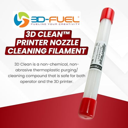 3D Fuel, 3D Clean Cleaning & Purging Filament, Safe, 8-Inch Sticks - size: 145 g Sticks