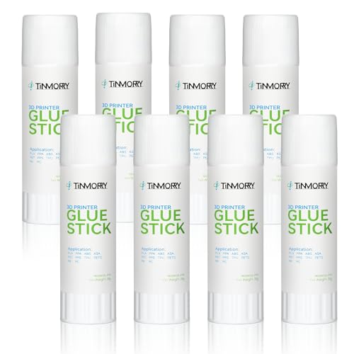 TINMORRY 3D Printer Glue Sticks, PVP Solid Glue for Hot Bed, 36 G X 8 - size: 36 g X 8