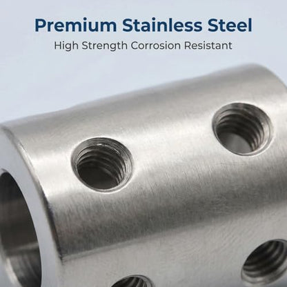 8mm to 10mm Stainless Steel Shaft Coupler, 2Pcs - size: 8-10mm