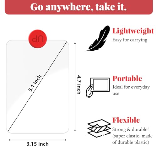 2 PCS 3X Leather Credit Card Magnifying Glass Fresnel Lens Large Area Wallet Page Pocket Magnifier Card Fire Starter, for Reading Small Prints, Sheets, Books, Low Vision Aids & Solar Projects - color: White