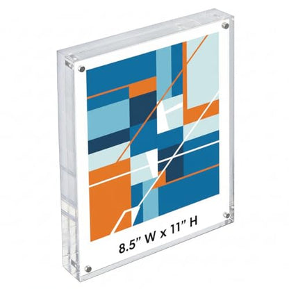 Azar Displays 104436 8.5-Inch by 11-Inch Block Frame - Luxury Handcrafted - size: 8.5 in x 11 in Vertical/Horizontal