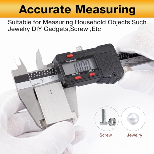Digital Caliper 6 inch, Stainless Steel Vernier Micrometer - color: Stainless Steel