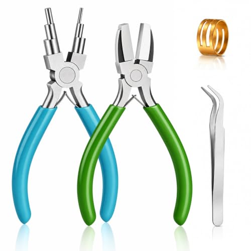 2 Pieces 6 in 1 Jewelry Pliers Jewelry Making Tool, Looper Pliers - style: 2pcs - 6 In 1 Wire Looping Pliers