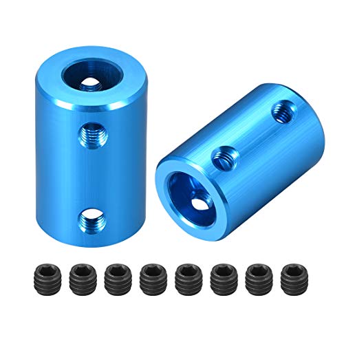 uxcell 8mm to 10mm Bore Rigid Coupling Set Screw L25XD16 Aluminum Alloy,Shaft Coupler Connector for 3D Printers, Motor Accessories,Blue,2pcs - color: Blue, size: 8mm to 10mm