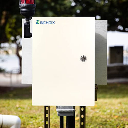 Outdoor Electrical Box 12 x 12 x 8'' NEMA 4X Enclosure Waterproof Steel Box Electrical Lockable Junction Box Outdoor Electrical Enclosure - size: 12 x 12 x 8''