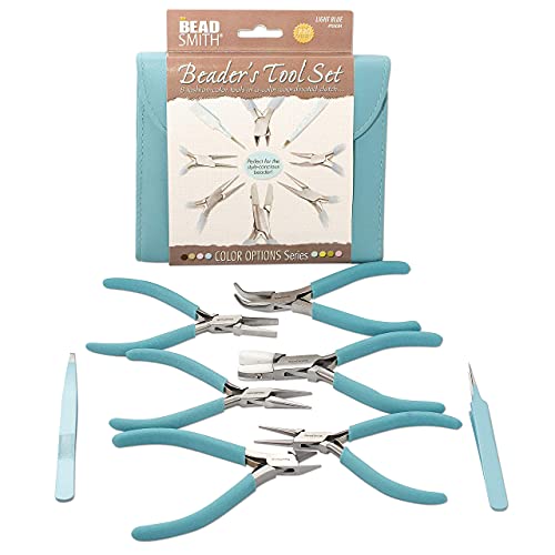 The Beadsmith Fashion Color Pliers, Jewelry Making Supply Set of 8 - color: Light Blue