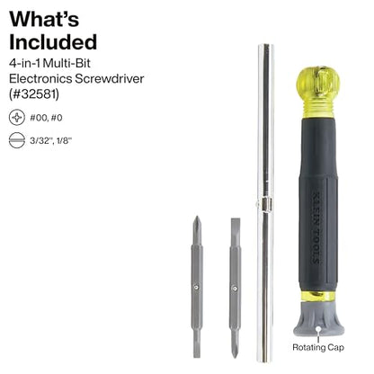 Klein Tools 32500SDKIT Multi-Bit Screwdriver and Nut Driver Set with Cushion-Grip Handles, Includes Stubby, 11-in-1, and 4-in-1 Electronics Drivers - size: 3-Piece Set