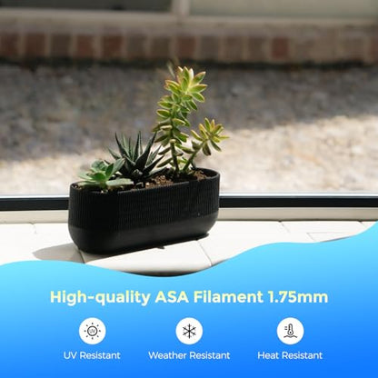 Creator ASA Filament 1.75mm 3D Printer Filament 1KG, UV & Heat & Weather Resistant ASA 3D Printing Filament, Perfect for Printing Outdoor Functional Parts, Dimensional Accuracy +/-0.02mm (Natural) - color: Asa Natural