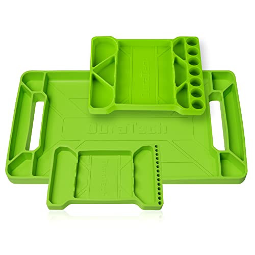 DURATECH 3PC Flexible Tool Tray, Silicone Tool Holder for Mechanics Storage
