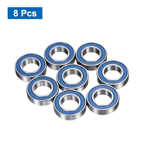 uxcell 8 Pcs 6800-2RS Deep Groove Micro Bearing, 10x19x5mm Chrome Steel - size: 6800-2RS