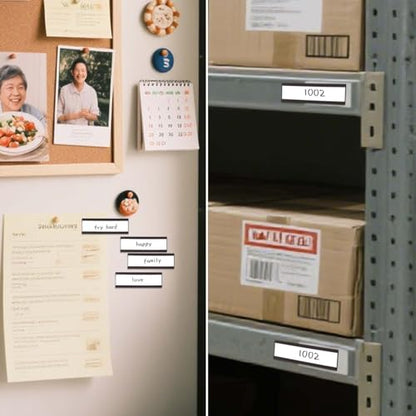 50 Pack 'C' Channel Magnetic Label Holders (1" x 3") - size: 1" x 3"
