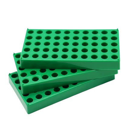 3 Pcs Vial Rack, 50 Holes for 2mL HPLC Sample Bottles, 12mm Diameter - color: Green, size: 12mm