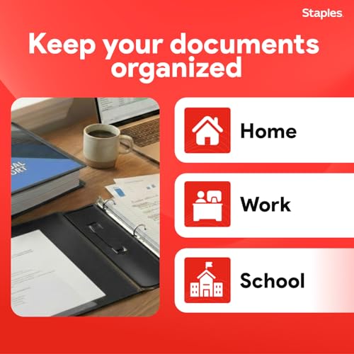 Staples Better 3-Inch D-Ring Binder, Heavy-Duty, Black, 600 Sheets - color: Black, size: 3-Inch