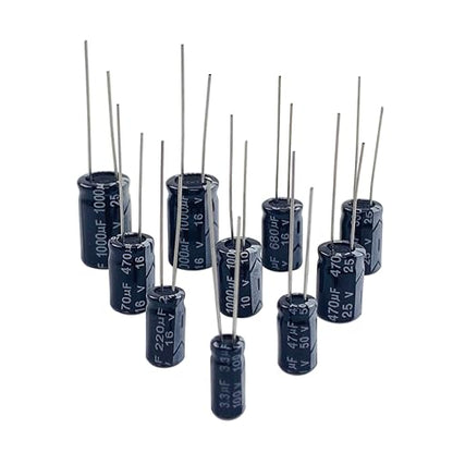 40 Values, 0.1uF-1000uF, Aluminum Electrolytic Capacitor Assortment Kit - style: 10V-100V 800PCS