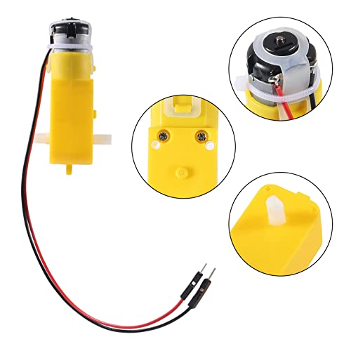 4pcs TT Motor Dual DC 3-6V Gearbox Motor 200RPM Ratio 1:48 Shaft Motor with 2.54mm Wire for Arduino DIY Smart Car Robot