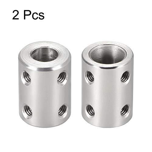 uxcell 8mm to 10mm Bore Rigid Coupling Set Screw L22XD16 45# Steel,Shaft Coupler Connector for 3D Printers, Motor Accessories,2pcs - color: Silver Tone, size: 8mm to 10mm