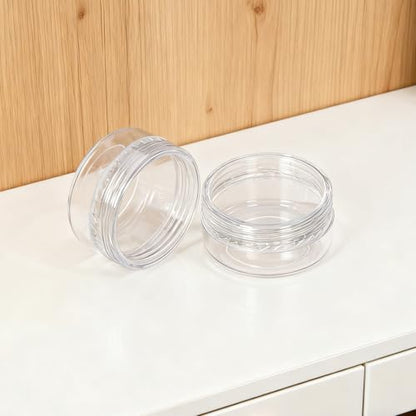 30 Pcs Clear Round Acrylic Jars,5g/5ml Empty Cosmetic Sample Containers, with lid, Capacity for Makeup, Lotion, Cream, Ointments, Eye Shadow, Rhinestone, Samples, Pot, Travel Storage (30)