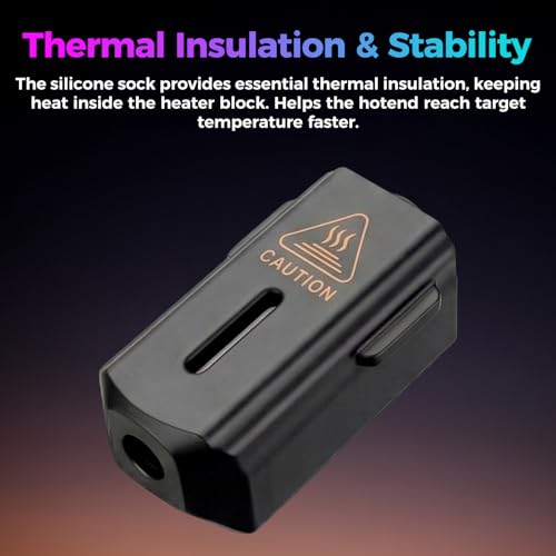 Creality Official SPARKX i7 Hotend Sock 3PCS, Original i7 High-Temperature Silicone Cover for Heater Block, Non-Stick Heat Insulation Sleeve for Creality SPARKX i7 3D Printer (3PCS) - style: Hotend Silicone Cover