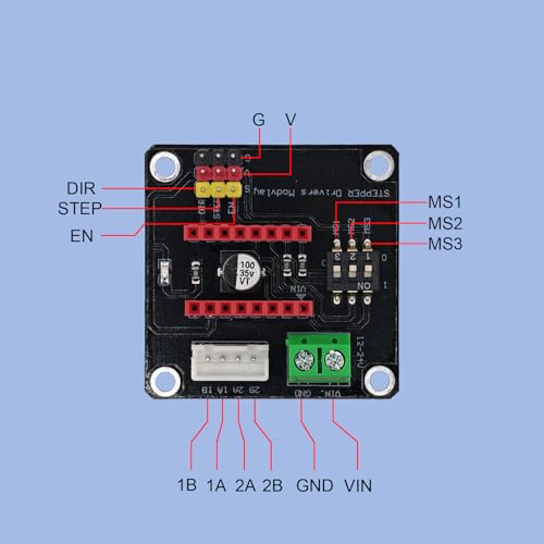 2Pcs 3D Printer 42 Stepper Motor Driver Expansion Board DRV8825 A4988 3D Printer Control Shield Module - style: 2Pcs 42 Stepper Motor Driver Expansion Board DRV8825/A4988