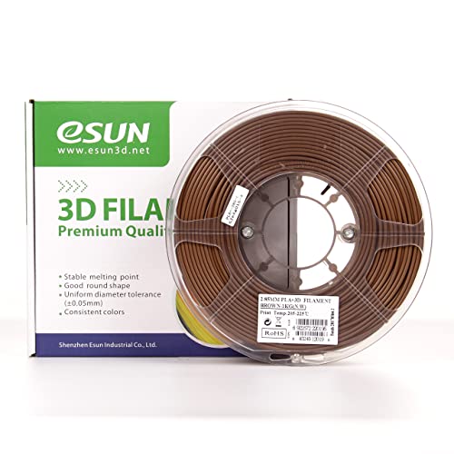eSUN PLA PRO (PLA+) 3D Printer Filament, Dimensional Accuracy +/- 0.03mm, 1kg, Plastic Spool, 1.75mm, Brown, (Pantone 4635C) - color: Brown