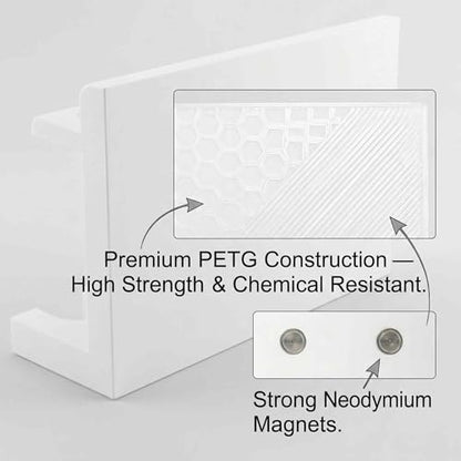 Magnetic Laboratory Pipette Stand — Adheres to Metal Surfaces — Holds 6 Pipettes — Laboratory Micropipette Storage Rack — Pipettes Not Included