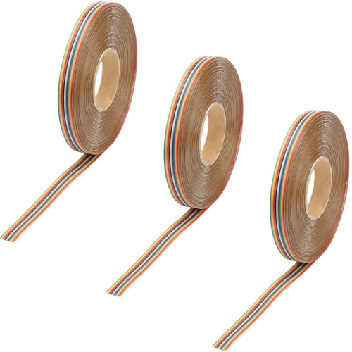 3pcs 16P Multicolored Dupont Jumper Ribbon 1M/3.3Ft Cables for Arduino Breadboard Projects - color: 16P 1M