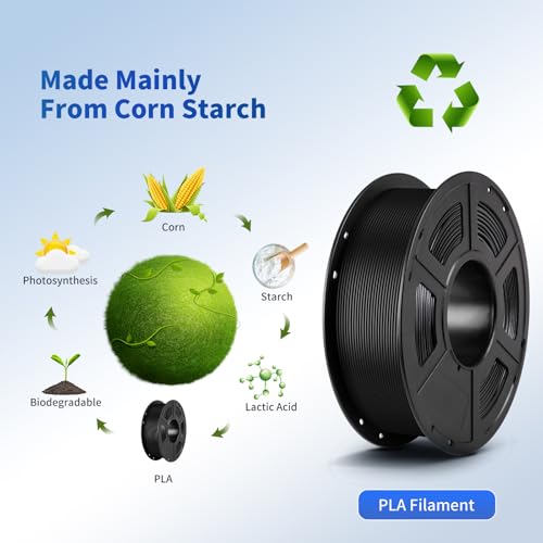 ANYCUBIC 3D Printer Filament PLA Bundle 4KG, Black - color: 4*1kg Pla Black