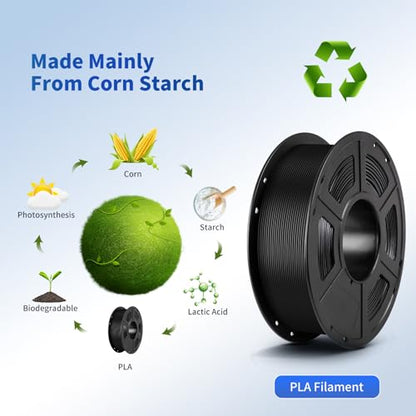 ANYCUBIC 3D Printer Filament PLA Bundle 4KG, Black - color: 4*1kg Pla Black